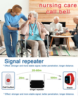 BYHUBYEN Système d'alerte personnel sans fil avec bouton d'appel pour les aidants, les patients, les personnes âgées, les infirmières à domicile, les cliniques et les hôpitaux
