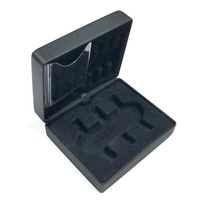 Boîte d'emballage de fléchettes rectangulaire de luxe en cuir PU professionnel avec insert EVA