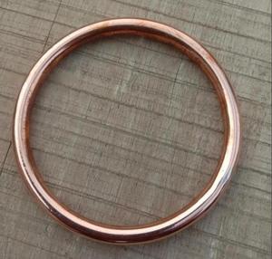 Minimulist กำไลข้อมือกลมเรียบ99.99% ทองแดงแท้ขายส่งกำไลข้อมือกำหนดเองเครื่องประดับ unisex แฟชั่นสวมใส่ทุกวัน - Product Image 1