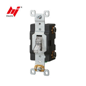 20A 120V-277V çift kutuplu geçiş ışık anahtarı duvar anahtarı yan tel ile sadece beyaz/siyah renk - Product Image 2