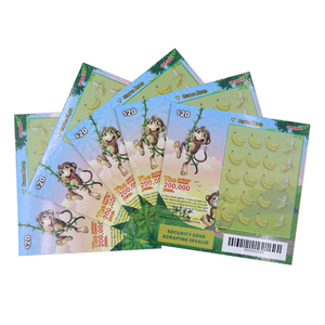 2025 nuevo diseño billete de lotería billetes para rascar impresión lotería tarjetas para rascar juegos de lotería billetes ganar tarjeta - Product Image 1