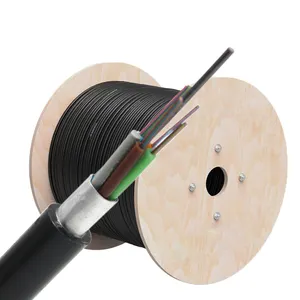 96 hilos G652D ANTI-roedor Cable GYTA GYT Cable tubo rojo Cable de fibra óptica AREIAL conducto luz de fibra de precio Suelto ≥ 10