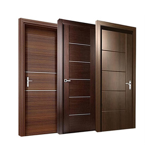 מודרני מינימליסטי הדלת פנים דלת לחדר שינה mdf plush vener צבע סיים מלמין לוח דלת מלמין לוח - Product Image 1