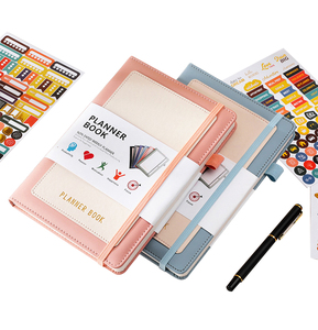Cuadernos de hojas sueltas para estudiantes de escuela coloridos lindos que rellenan hojas de papel internas presupuesto semanal planificador mensual carpeta hojas A6 - Product Image 1