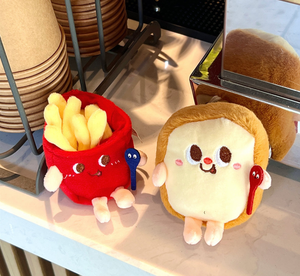 מחזיק מפתחות קטיפה, צעצוע משובח, המבורגר חמוד וצ 'יפס תיק צ' יפס - Product Image 4