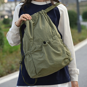 <b>Drawstring</b> <b>Backpack</b> Unisex Large Capacity Waterproof Sports Bag Everyday Use Solid Color Spring 2020 TSL 1 - Product Image 4