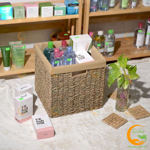 Multifunctional Eco-Friendly <b>Foldable</b> Water Hyacinth Storage <b>Baskets</b> Home Organizer for Clothing Storage by Ecoka - Product Image 1