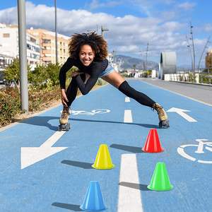 Sıcak <span class=keywords><strong>Mini</strong></span> trafik konileri oyuncaklar çocuklar için renkli yol konileri çeviklik futbol paten eğitim - Product Image 2