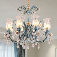 Lustre de plafond en cristal de style européen PM French Light Luxury Jiayuan pour salon, chambre et salle à manger