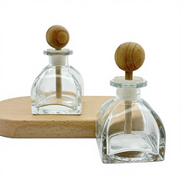 Flacon de parfum vide de luxe de haute qualité, mat, transparent, 50 ml, 100 ml, diffuseur de parfum avec bâtonnets en bois