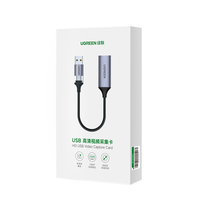 Tarjeta Capturadora de Video UGREEN 4K HDMI a USB-A/USB-C, Tarjeta de Captura HDMI Full HD 1080P USB 2.0 para Grabación de Video y Audio