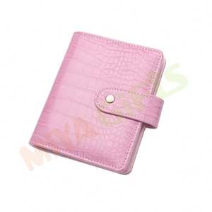 Couverture de planificateur en cuir avec logo personnalisé A7 classeur à 6 anneaux classeur en cuir pour budget classeur portefeuille carnet planificateur organisateur petit classeur pour billets - Product Image 2