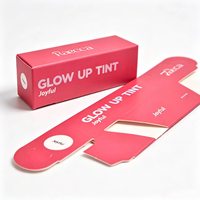 Boîte en carton personnalisée écologique pour rouge à lèvres mat, emballage cosmétique rectangulaire long avec logo en relief pour tube de gloss à lèvres