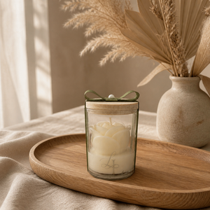 <strong>S</strong> Size Rose Scented <strong>Candle</strong> White Wine Red Flower Shaped Art Aromatherapy <strong>Candle</strong> with Ribbon for Corporate Business Small Gifts - Product Image 4
