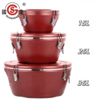 Seau isotherme portable en acier inoxydable 3 pièces pour extérieur, grande capacité 15L/26L/36L, pour aliments et glace