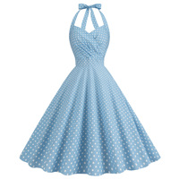 Robe Vintage Femme Sexy Épaules Dénudées, Imprimée, Coupe Ajustée, Évasée, Style Européen et Américain