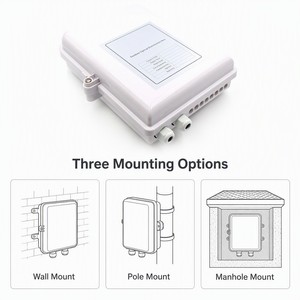 กล่องต่อสายไฟเบอร์ออปติก FASO 1X16 คอร์เทอร์มินัล บ็อกซ์ FTTH กล่องกระจายสายไฟเบอร์ออปติก 16 พอร์ต NAP FAT FDB ODB กล่องต่อสายไฟเบอร์ภายนอกอาคาร - Product Image 2