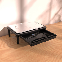 Support d'écran en métal ventilé, réglable en hauteur (3 niveaux), en acier laminé à froid, avec espace de rangement – Meilleure vente
