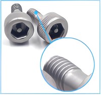 Vis à tête hexagonale moletée en acier inoxydable SUS304 A2-70 personnalisée, vis à tête Allen anti-desserrage à filetage standard