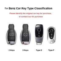 Housse de protection pour clé de voiture en cuir TPU souple pour Mercedes Benz E300l C260l A200l C200l GLC GLA GLB220 Accessoires automobiles