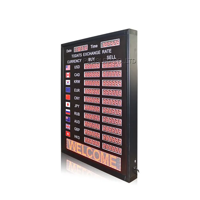 Valuta Uitwisseling Kopen Verkopen Tarieven 20 Rijen Led Digitale Valuta Rate Board Valuta Led Uitwisseling Board Voor Bank