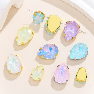 Cristales de imitación en forma de gota de agua de 12 mm con engaste de cuatro puntas para accesorios de joyería DIY, manualidades de ropa y suministros de abalorios - Product Image 2
