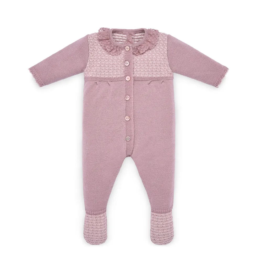 Tutina per neonato personalizzata in cotone a maniche lunghe in cotone All in One OEM ODM Baby Girls pagliaccetti