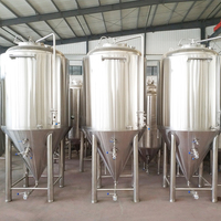 Fermenteur à bière en acier inoxydable pour brassage à domicile, fond de 500 l, 1000 l, 1 bbl, litre, avec veste de refroidissement, unité de fermentation conique pour vin, petite unité