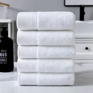 Hotel Linen 100% Egyptian Cotton 35x35cm White Plain Face Towel Customized Logo Towel Set Cotton Terry Wash Cloth