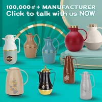 Vente en gros Design élégant Doublure en verre de style européen Thermos isolé en plastique arabe Fiole à vide Cafetière