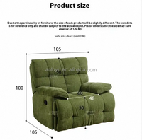 Fauteuil à bascule inclinable moderne de luxe, chaise longue, grand siège, canapé paresseux profond, fonction manuelle, salon nuage