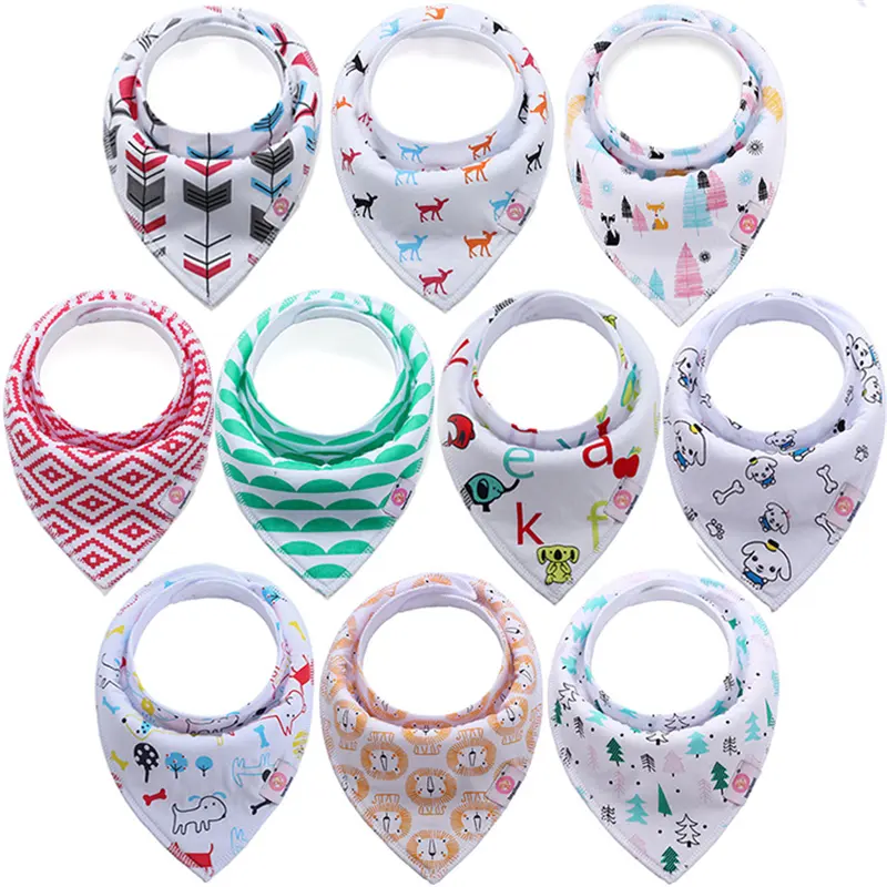 Baberos de algodón de muselina orgánica para bebé, bandana de color blanco liso personalizado de secado rápido, estándar europeo superior