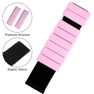 Bracelet lesté réglable en silicone pour poignet et cheville, avec fermeture auto-agrippante, poids portables pour Yoga, Pilates, Course à pied, Gym - Product Image 6