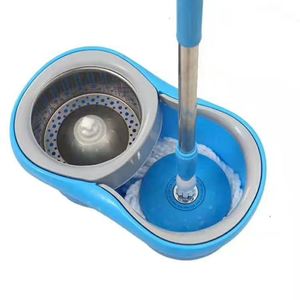 Nouvelle serpillière rotative magique 360° et seau avec manche en acier, système à double entraînement et essorage automatique pour le nettoyage domestique - Product Image 2