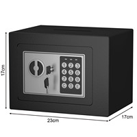 17e Mini-Tresor Tragbare Stahl-Sicherheitsbox mit Digitalem Tastenfeld-Schloss Kindergeschenke Geldaufbewahrung für Zuhause Büro Hotel