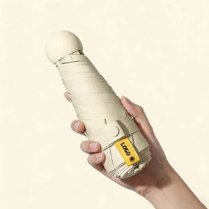 Lightweight <b>Portable</b> Paraguas Mini Folding Compact Travel Small Sun and Rain Logo Pocket Umbrella With Case - Product Image 1