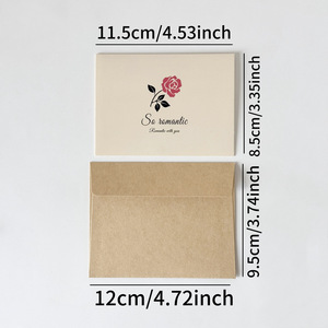 Tarjeta de Felicitación de Diseño Personalizable <span class=keywords><strong>Vintage</strong></span> con Sobre de Papel Kraft para Días Festivos, <span class=keywords><strong>Cumpleaños</strong></span>, Regalos, Acción de Gracias, Mensajes Empresariales - Product Image 5