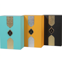 Boîte cadeau de parfum de luxe, emballage en papier rigide personnalisé avec finition décorative en relief