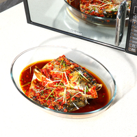 Bol de cuisson de gâteau en verre borosilicaté Rangement des aliments et récipient à l'épreuve du four pour la cuisson et les grillades