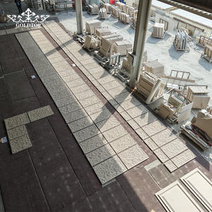 Table basse moderne en marbre travertin OEM/ODM, beige crème du Portugal, surface polie en pierre calcaire, table d'appoint pour projet de villa - Product Image 6