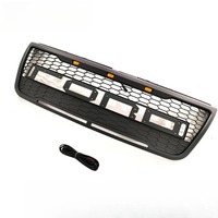Explorer 2012-2015 Grille de pare-chocs avant en ABS noir avec 3 barres lumineuses à LED et grille de calandre en nid d'abeille pour Ford