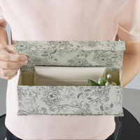 Cajas de papel rígido de almacenamiento magnético floral personalizado de gama alta con revestimiento UV y laminación mate para fotos del hogar embalaje de regalo