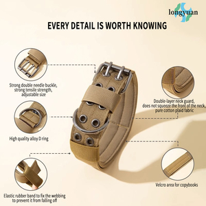 OEM豪华狗项圈现代条纹设计柔软耐用环保快速释放金属扣四季可调 - Product Image 4