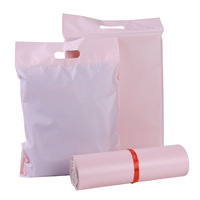 Pochette d'expédition robuste en polyéthylène avec poignée découpée renforcée, sac d'expédition auto-adhésif pour fabricants de vêtements