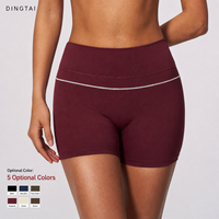 Shorts de yoga taille haute Dingtai certifiés GCC pour femmes, effet ventre plat et rehaussement des fesses, color block, séchage rapide, vêtements de sport compressifs