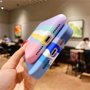 Custodia per telefono in Silicone liquido <span class=keywords><strong>arcobaleno</strong></span> più venduta in Nord America per <span class=keywords><strong>iPhone</strong></span> 11 12 Pro Max alla moda <span class=keywords><strong>Cover</strong></span> antiurto - Product Image 2