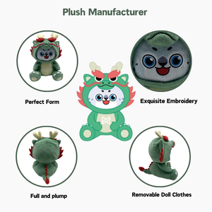 Stuffed Animals Dragon Plush Green Plush Soft <strong>Toy</strong> Cute Plush Cartoon Plush Kawaii Plush Mascot Doll Kid's Comfort <strong>Toy</strong> Plush <strong>Toy</strong> - Product Image 2