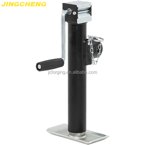 Jambes de support réglables noires pour caravane et remorque, avec poignée, capacité 2000lbs, 5000lbs, 7000lbs, personnalisables - Product Image 2