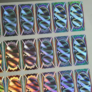 Aangepaste Laser Regenboog Veiligheidslabel Anti-Namaak Print Fraudebestendige Hologram Label Zegel Holografische Stickers