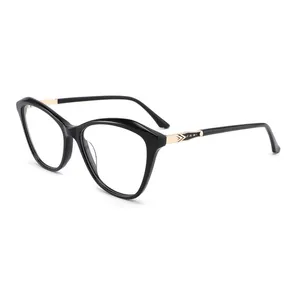 Elegant Fashion Acetate Spectacles Eye Glasses Optical Frames Fit For Women Mix Color Eyeglasses